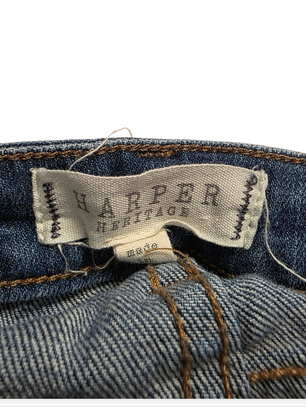 Harper Heritage Blue Distressed High Rise Straight Jeans Size 30 - Picture 3 of 5